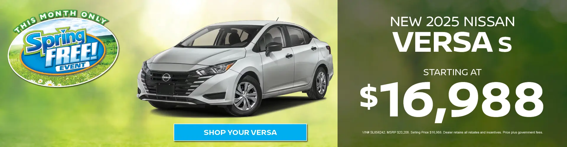 New 2025 Nissan Versa Special